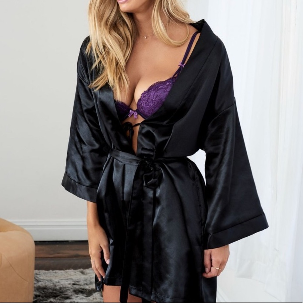 Black Silky Robe